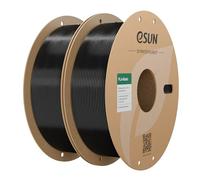 eSUN PLA Filamento 1.75mm 2KG Negro PLA Basic 3D Impresora Filamento | PLA Basic Filamento 1.75mm Precisión Dimensional ±0.05mm, 1KG por Carrete, 2 Carretes Filamento para 3D Impresoras PLA Rápido