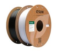 eSUN PLA Filamento 1.75mm, PLA Basic Filamento Precisión Dimensional +/- 0.05mm, 1KG por Carrete, 2 Carretes Filamento para 3D Impresoras,Blanco Frío y Negro