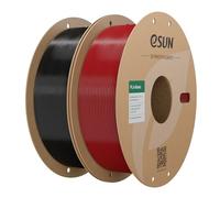 eSUN PLA Filamento 1.75mm, PLA Basic Filamento Precisión Dimensional +/- 0.05mm, 1KG por Carrete, 2 Carretes Filamento, Rojo+Negro