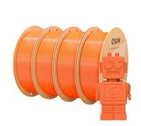 eSUN PLA Filamento 1.75mm, PLA Basic Filamento Precisión Dimensional +/- 0.05mm, 1KG por Carrete, 4 Carretes Filamento para 3D Impresoras, Naranja*4