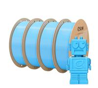 eSUN PLA Filamento 1.75mm, PLA Basic Filamento Precisión Dimensional +/- 0.05mm, 1KG por Carrete, 4 Carretes Filamento para 3D Impresoras, Azul Claro*4