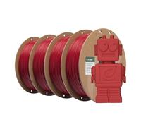 eSUN PLA Filamento 1.75mm, PLA Basic Filamento Precisión Dimensional +/- 0.05mm, 1KG por Carrete, 4 Carretes Filamento,Rojo Oscuro