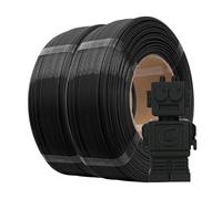 eSUN PLA Filamento de Recambio 1,75 mm, Precisión Dimensional +/- 0,05 mm, 1 kg por Bobina, 2 Bobinas para Impresoras 3D,Negro y negro