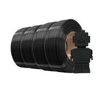 eSUN PLA Filamento de Recambio 1,75 mm, Precisión Dimensional +/- 0,05 mm, 1 kg por Bobina, 4 Bobinas para Impresoras 3D,Negro