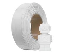 eSUN PLA Refill Filament 1.75mm, Filamento de Impresión 3D sin Bobina Precisión Dimensional +/- 0.05mm, Carrete de 1KG (2.2 LBS) Filamento PLA Rápido para Impresoras de Alta Velocidad,Blanco