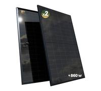 ESUNRA Create your Energy - 2 paneles solares bifaciales de 430W - ALLBLACK - Tecnología TOPCon - Rendimiento del 22% - Cables de 1,2m
