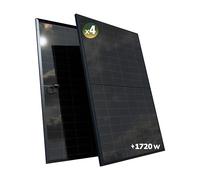 ESUNRA Create your Energy - 4x 430W bifaziale Solarpaneele - ALL BLACK - TOPCon-Technologie - Wirkungsgrad 22% - je 2 Verlängerungskabel (1,2m)