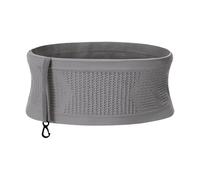 ESUOHYM Cinturón delgado para correr desnudo, cinturón de dinero para viajes, bolsa elástica oculta para correr, riñonera para botella de agua, soporte para teléfono para hombres y mujeres, gris, M