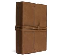 ESV Journaling Bible, Interleaved Edition: English Standard Bible, Brown, Flap With Strap, Natural Leather, Journaling Bible, Interleaved Edition