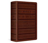 ESV Large Print Personal Size Bible, Red Letter: English Standard Version, Brown, Engraved Mantel, Trutone, Personal Size