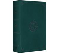 ESV Large Print Personal Size Bible, Red Letter: English Standard Version, Deep Teal, Trutone, Emblem Design, Personal Size