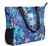 ESVAN Bolsa de Playa Grande Resistente al Agua, Ligera, de 20 Pulgadas, para Mujer, Bolsa Grande para Gimnasio, Playa, Viajes, Piscina, Yoga, Enfermera