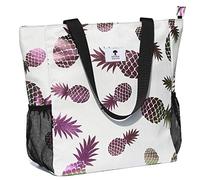 ESVAN - Bolso de hombro grande tipo tote resistente al agua, original, para gimnasio, playa, viajes, bolsas diarias mejoradas, estampado floral, L, Moda