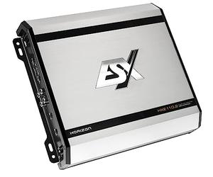 ESX HXE110.2 4.0canales Hogar Alámbrico Negro, Plata - Amplificador de audio (4.0 canales, 220 W, A/B, 0 - 12 dB, 110 W, 70 W)