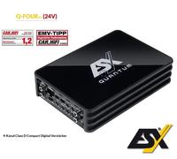 ESX Q-FOURv3-24V amplificador digital de 4 canales 24V para camión, camión, a...