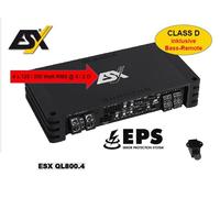 ESX QL800.4 Clase-D Digital 4 Canal Amplificador 800W RMS Con Bajo Mando