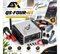 ESX QS-FOUR-BT 4 Canales Clase D Nano Amplificador Digital Bluetooth 240W RMS