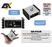 ESX QS-FOUR Amplificador Digital Nano Class D Compacto De 4 Canales 240 W RMS