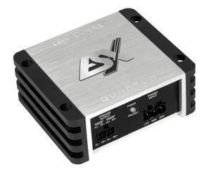 ESX QUANTUM QS-FOUR-ISO - Amp ultra compacto de gama completa clase D con 240 W RMS a solo 90 x 35 x 80 mm | Incluye arnés de cableado ISO Plug & Play | (Car-Audio