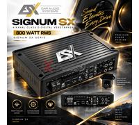 ESX SX800.4 4 canales clase D amplificador digital 800 vatios RMS + mando a...