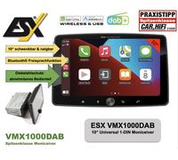 ESX VMX1000DAB Radio Coche Universal 1-DIN Multi-Angle Media Moniceiver con 1...