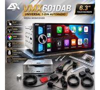 ESX Vision VMX601DAB - Receptor multimedia universal 1 DIN con pantalla táctil de 16 cm (6,3")