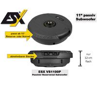 ESX VS1100P Repuesto Subwoofer para Reserverad-Mulde Y Llantas (Ab 15 Pulgadas)