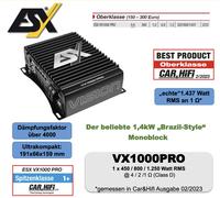 ESX VX1000PRO Mono Clase D Digital 1 Canal Amplificador 1250W RMS Potencia