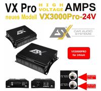 ESX VX3000PRO-24V Amplificador 1 Canal Mono Block 24V para Camión, Camión...