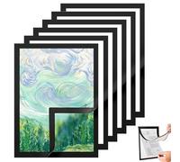 ESYFOR Marcos Magnéticos Autoadhesivos A3, 6 Piezas Diamond Painting Marco PVC Impermeable Multiusos Marco Informativo Autoadhesivo para Publicar Letreros,Licencia,Fotos,Documento
