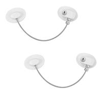 eSynic 2 Piezas Seguridad de Refrigerador Cerradura de Nevera Mini Cerradura de Seguridad para Niños Utilizada en Puerta de Refrigerador Cajón de Gabinete del Refrigerador Blanco