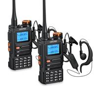 eSynic 2PCS Walkie Talkie Profesional, Walkie UV5R Pro de Largo Alcance 5km con VOX, 999 Canales VHF & UHF Banda, Carga USB C Compatible con Pantalla LCD DTMF FM de Doble Banda