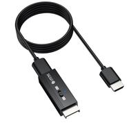 eSynic - Adaptador PS2 a HDMI 1080p con cable HDMI de 1,5 m para PS2 PS1 | Convertidor PS2 a HDMI, conmutador 4:3/16:9, Plug and Play sin ajuste de señal, compatible con consolas PS2/PS1