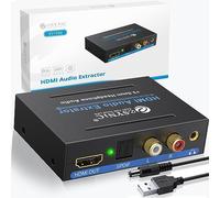 ESYNiC Convertidor HDMI a HDMI Audio SPDIF Óptico RCA Toslink Adaptador Splitter de Video HDMI - DAC HD Digital a Audio Estéreo Estractor para Apple TV Blu-Ray DVD Player Xbox One SKY HD box PS3 PS4