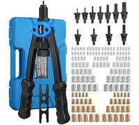 eSynic Juego de pistola de tuercas remachadoras profesionales