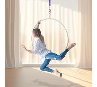 Esyogen Aerial Set für Yoga Akrobatik Gymnastik 1M Luftreifen Bausatz, Drehbare Verbindung, Luftreifen, Aerial Dance Zirkusring, Deckenbefestigung & horizontale stange befestigung