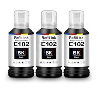 ET-2850 ET-3850 ET-15000 Tinta Compatible para Epson E102 Negro Cartucho | Compatible para Epson Ecotank ET-2850 ET-3850 ET-15000 ET-4850 ET-2851 ET-4700 ET-2856 ET-3700 ET-2751 ET-2756 ET-3750