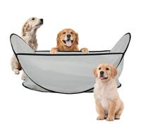 Et Hair Cutting Cape, Large Gray Comfortable Pet Shearing Apron, Polyester Cloth Pets Shaving Bib, Folding Hair Grooming Tool, Pet Supplies Portable for Kittens, Dogs, Puppies, Cats, 70x45x38cm