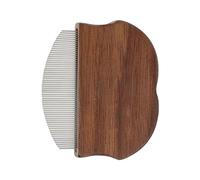 Et Hair Peine - Peine de aseo con mango curvado de madera | Removedor de mosquitos | Cachorros de raza grande, mediana y pequeña | Accesorio para el baño de caballos en interiores, herramienta para el