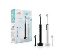 ETA Sonetic - Juego de cepillos de dientes sónicos (2 cepillos eléctricos de sonido, paquete doble, 5 modos de limpieza, batería de iones de litio de 3,7 V, temporizador, IPX7, 2 soportes de carga, 4