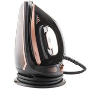 ETA Vapore Estación de planchado a vapor, presión de 6,5 bares, golpe de vapor de 350 g/min, depósito de 1,5 l, suela Eloxium Plus, vapor vertical, anticalcáreo, 2400 W, negro