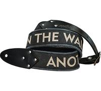 Etabeta Artigiano Toscano - Another Brick in The Wall - Correa Guitarra y Bajo en Algodón orgánico y ganchos de cuero genuino - Made in Italy (negro lavado)