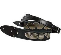 Etabeta Artigiano Toscano - Give It Away - Correa Guitarra y Bajo en Algodón orgánico y ganchos de cuero genuino - Made in Italy (negro lavado)