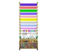 Étagère à rubans à 13 niveaux - Rangement métallique mobile avec panier pour atelier de loisirs créatifs et boutique de fleurs, idéal pour les fournitures de loisirs créatifs et les projets de brico