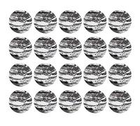 ETAINGYEUN Bola de Espuma de Golf Juguete Blando 20 Piezas Colorido de Desgaste Ligero Resistente para la práctica Cubierta (Píldora de Tinta Negra/Blanca 42 mm-1)