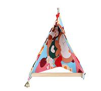 ETAINGYEUN Parrot Swing Bird Nest Nest a pájaros Abiertos Resistentes para pájaros, Multicolor, 5.9 Pulgadas, Madera, tamaño pequeño (Gran 15x10x10cm/ 5.91x3.94in)