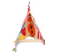 ETAINGYEUN Parrot Swing Bird Nest Nest a pájaros Abiertos Resistentes para pájaros, Multicolor, 5.9 Pulgadas, Madera, tamaño pequeño (Pequeño 9x9x11cm/ 3.54x3.54x4.33in)