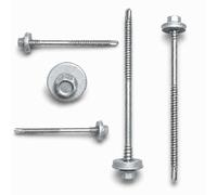 ETANCO GTR 6 SP A19 - Tornillo de doble rosca autoperforante para paneles sándwich sobre acero con arandela de sellado EPDM ETA CE SW8, galvanizado, 100 unidades (5,5/6,3-65 mm)