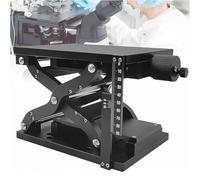 Etapa deslizante manual de eje Z con regla de escala transparente, plataforma de elevación de carrera de 120 mm, mesa de 210 x 150 mm para instrumentos ópticos y accesorios