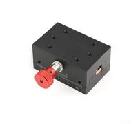 Etapa lineal manual con recorrido de 40 mm para movimiento de dirección X, etapa de cola de milano de aleación de aluminio con piñón y cremallera para instrumentos de precisión